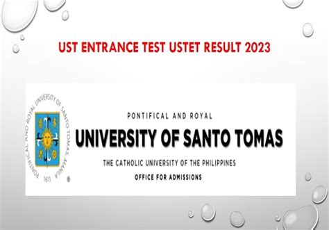 ust result|entrance exam result ust.